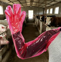 Gants vétérinaires en PE résistant à haute pression, 90 cm, manchons jetables solides pour éviter les fissures lors de palpations intenses