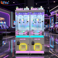 Lifun Lucky Magic Spin 30 Clips Machine Arcade Distributeur de Jouets en Métal et Plastique à Monnayeur pour Prix, Version Anglaise, 6+ Ans