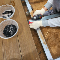 Plancher de terrasse en bois composite WPC extrudé anti UV écologique et résistant au feu sans écart