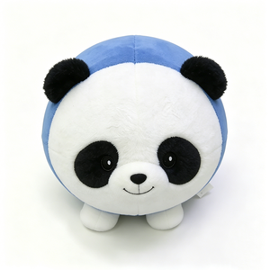 Peluche Panda Personnalisée à Anneau Bleu Sphérique, Peluche Panda Anti-Stress à Corps Rond Adorable, Poupée Panda à Anneau Bulle - Product Image 5