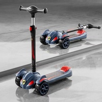 Trottinette Enfant Pliable et Réglable en Hauteur Upaly, en Plastique Multicolore, Sûre et Robuste, avec Roues Lumineuses en PU – Vente en Gros