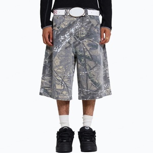 High Quality Retro <b>Camo</b> Real Tree Printed Sublimation 100% Cotton Denim Men's <b>Shorts</b> Custom Baggy Loose Fit Jean Jorts - Product Image 1