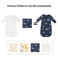 Sac de couchage pour bébé en coton biologique de haute qualité, fermeture éclair bidirectionnelle, taille plus, sans manches, sac de couchage pour bébé
