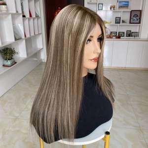 Postizo de Cabello Humano Natural de 8.5x9 Pulgadas, Color Castaño Oscuro, Base Mono, 100% Cabello Humano Virgen, Aspecto Natural, Media Peluca para Mujeres con Pérdida de Cabello - Product Image 6