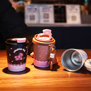 Manufacturer Wholesale Cute Portable Stainless Steel Vacuum Flask Thermos Cup Lid Small <strong>Matai</strong> Tea Cup Daily Use Leak-Proof - Product Image 5
