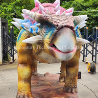Simüle Edilmiş Dinozor Modeli, İnteraktif Robot Olarak El Yapımı Büyük Animatronik Ankylosaurus, Açık Hava Parkları İçin Sergi Amaçlı Bir Ürün