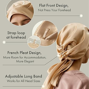 QINGYAN Nouveau Bonnet de Soin Capillaire à Long Ruban, Double Couche, pour la Protection des <span class=keywords><strong>Cheveux</strong></span> à Domicile - Product Image 5