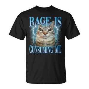 Camiseta con diseño de meme de gato mirando fijamente, diseño Unisex para adultos, talla única - Product Image 1