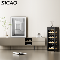SICAO 5-20C ° Micro-ondes Mini Porte Rouge Humidité & Température Contrôlée Cave Refroidisseur De Vin Armoire Réfrigérateur Cave Réfrigérateur