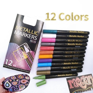 0.7mm Pointe Extra Fine <span class=keywords><strong>Permanent</strong></span> Marqueurs Métalliques Stylos Crayons <span class=keywords><strong>pour</strong></span> Peinture Rupestre - Product Image 2
