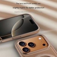 Casing HP Kulit PU Bisnis untuk iPhone 18 16 15 14 17 Pro Max Dengan Magnetik 360 °   Casing Anti Benturan dengan Ring Putar