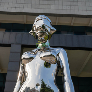 Personnalisé Moderne Extérieur Jardin <span class=keywords><strong>Humanoïde</strong></span> Art Décoration Creative Femelle Robot Sculpture En Acier Inoxydable - Product Image 3