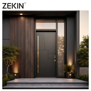 Tùy chỉnh chất lượng cao lối vào cửa nhôm thông minh lối vào duy nhất đúc phía trước nhập cửa hiện đại an ninh cửa cho bán - Product Image 1