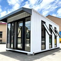 Maison conteneur mobile carrée en structure acier 20FT-40FT, personnalisable, pour usage agricole ou bureautique, design moderne et respirant