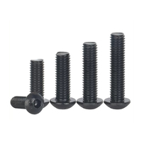 Vis à tête fraisée hexagonale M4 M5 M6 M8 M10 ISO7380 Grade 10.9 en acier oxydé noir, vis à six pans creux