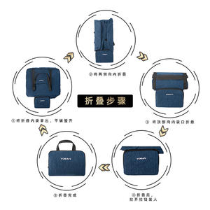 Sac de sport en toile Oxford unisexe de haute qualité personnalisé, motif de ceinture, fermeture à glissière, sac de voyage de week-end noir - Product Image 3