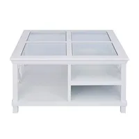 Table basse rectangulaire en verre sur mesure pour salon, style design, table d'appoint de canapé – Offre spéciale