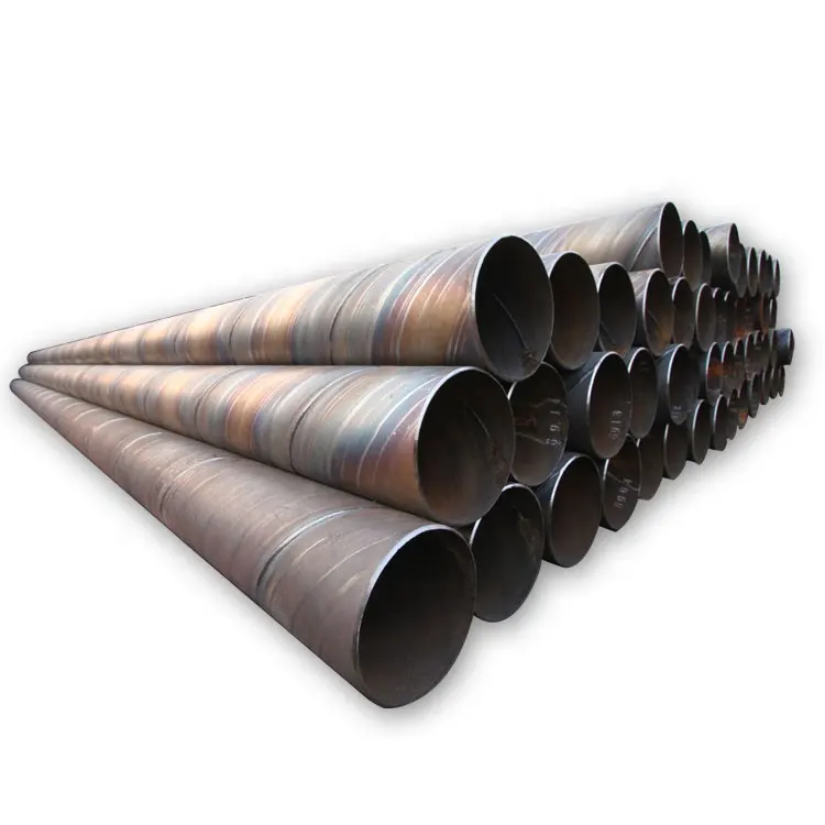 API 5L x60 x70 sssaw espiral tubo de aço carbono/ASTM A252 espiral soldada aço tubo estacas