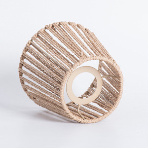 Wabi Sabi Style Paper <b>Rope</b> Pendant Lamp E27 Round Khaki For Home Tea Room Zen Decor - Product Image 4