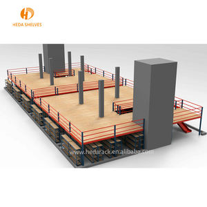 Industriale materiale da costruzione verniciatura a polvere magazzino fornitori della cina Q235 di stoccaggio heavy duty piano rialzato pallet scaffalature - Product Image 3
