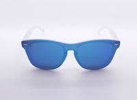 Lunettes de soleil de sport pour hommes Lunettes polarisées à lentille PC pour la pêche, le surf, l'eau et la conduite Montures transparentes légères en or blanc