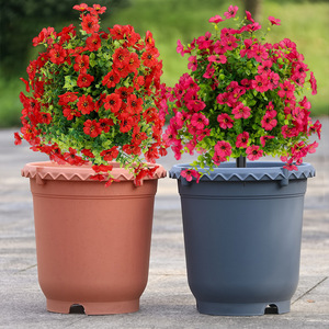 Ramo de Flores Artificiales Naranjas de Plástico y Seda para Decoración de Jardín, Plantas Decorativas para Exteriores, Flores para Decoración del Hogar y Accesorios para Bodas - Product Image 4