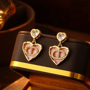 Boucles d'oreilles en forme de nez de cochon en zircon micro-incrusté, tendance féminine, aiguille en argent S925, pendentif Love Board, édition coréenne, style célébrité - Product Image 2