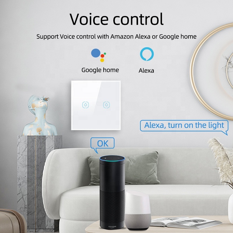 Smart Light Switch Touch Panel 10A WiFi 2 Way for Home Automation No Neutral Required Works with for and Smart Life App · image 4