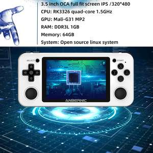 Consola de videojuegos retro portátil <span class=keywords><strong>Rg351p</strong></span> con pantalla IPS de 3,5 ''y Linux de código abierto de 3500 MAh para comunicación PSP Wi-Fi - Product Image 4