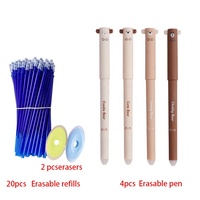 Stylo Gel Effaçable Animaux Mignons en Gros 0,5 mm Plastique pour Enfants Logo Personnalisé Encre Bleue Rouge Verte Cadeau Promotionnel Scolaire