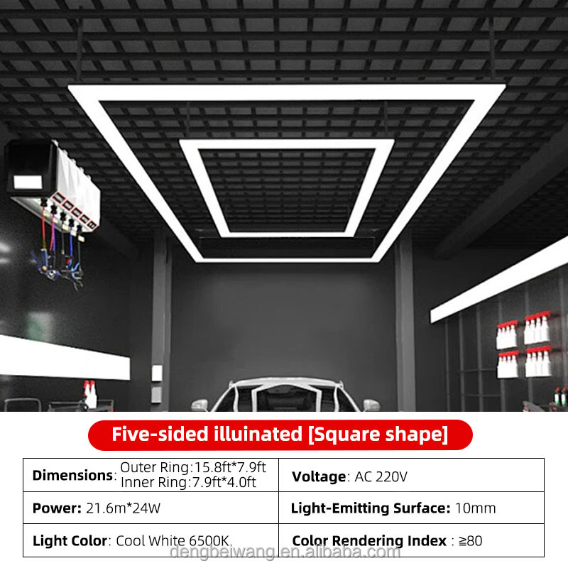 Illuminé à cinq côtés [Forme carrée]