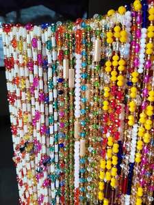 سلسلة خصر أفريقية بالجملة، مجوهرات للجسم، سلسلة خصر مرنة ملونة على الطراز البوهيمي للنساء - Product Image 5