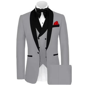 Traje de esmoquin negro <span class=keywords><strong>para</strong></span> hombre al por mayor con solapa tipo chal, ideal <span class=keywords><strong>para</strong></span> bodas, fiestas de graduación, blazer, <span class=keywords><strong>trajes</strong></span> de novio y vestidos de <span class=keywords><strong>matrimonio</strong></span>. - Product Image 3