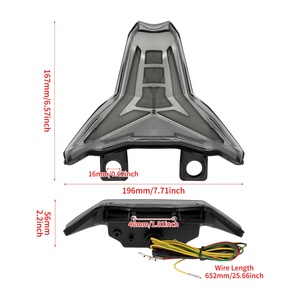 Luz Trasera Integrada de Motocicleta con Señales de Giro LED, Freno y Luz de Marcha para Kawasaki Ninja 400 Z400 ZX10R <span class=keywords><strong>ZX6R</strong></span> Z1000 13-23 - Product Image 3