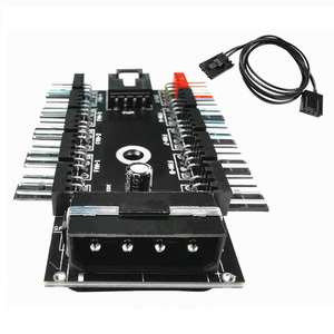 Hub de ventilateur PWM 10 ports <span class=keywords><strong>IDE</strong></span>/<span class=keywords><strong>SATA</strong></span> vers adaptateur 4 broches avec contrôle de vitesse multicanal pour système de refroidissement de boîtier PC - Product Image 3