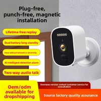 Sonnette de porte sans fil à aspiration électromagnétique, caméra en alliage d'aluminium ABS, modèle Smart Home, vision nocturne HD, WiFi 4G, application CamHi