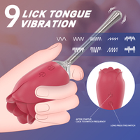 QIYI Dropshipping Silikon-Rosen-Vibrator Zungen-Klitoris-Stimulator Erotikspielzeug für Frauen Erwachsenen-Sex Rosen-Vibrator