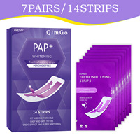 Bandes blanchissantes violettes pour les dents, patch correcteur de couleur pour éliminer les taches jaunes, traitement de blanchiment dentaire