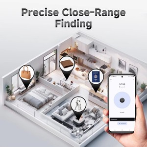 Traceur intelligent MiLi LiTag Duo pour Android et iOS, suivi GPS en temps réel, étanche IP65, compatible avec le cordon, Google Find My Keys Bag - Product Image 4