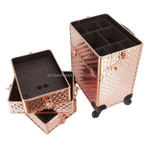 プロ用キャリー付きメイクボックス 収納ケース コスメキット 美容師向けパッケージ - Product Image 5