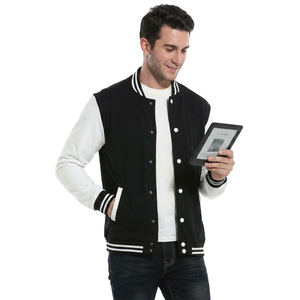Veste de sport unie pas chère du Pakistan, vestes universitaires pour hommes de couleur unie, vêtements en gros, vestes universitaires personnalisées pour hommes, décontractées - Product Image 1
