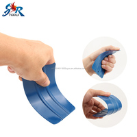 Grande raclette PP souple perforée rectangulaire bleue pour l'application de film automobile, utilisation sur carrosserie et vitres, outils de teintage de vitres