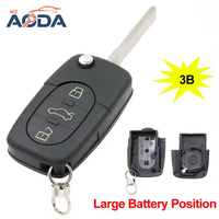 Funda para Llaves de Coche con Control Remoto Inteligente de 3 Botones, Carcasa para Llaves de Coche VW Audi