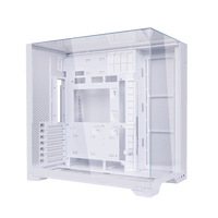 Lian Li O11 VISION COMPACT Noir/Blanc Boîtier moyen Compatible avec les cartes mères ATX/ Micro-ATX à connexion arrière pour la construction de PC