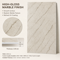 Panneau mural en PVC brillant MORLENX, marbre beige veiné fin, protection UV, pour les murs des bureaux, des halls et des appartements