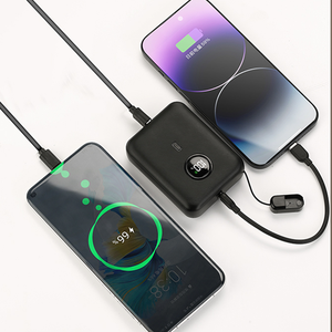 Новый дизайн 10000 мАч 22,5 Вт Быстрая Зарядка Power Bank портативный аккумулятор со встроенным кабелем 2 в 1 Power Bank и зарядное устройство - Product Image 1