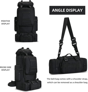 Mochila de Senderismo de 100L para Camping, Apta para Montañismo y Deportes al Aire Libre, con Múltiples Compartimentos, para Hombre - Product Image 3