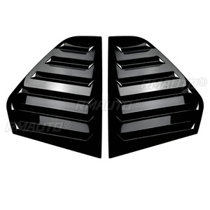 Glossy Black/Carbon Look Car Rear <b>Window</b> Shutter Cover Trim <b>Window</b> Louver Side <b>Vent</b> Trim for Volkswagen Golf 8 MK8 2020+ - Product Image 2