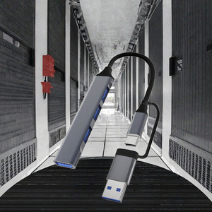 4端口 <span class=keywords><strong>USB</strong></span> 3.0 和 <span class=keywords><strong>USB</strong></span> 2.0 铝合金集线器适配器，用于计算机数据传输 - 有现货 - Product Image 2