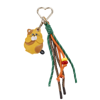 Promotion : Porte-clés mignon en cuir PU avec breloques hibou, chat, agneau, fraise, coloré, fait main, design dessin animé, pour sac